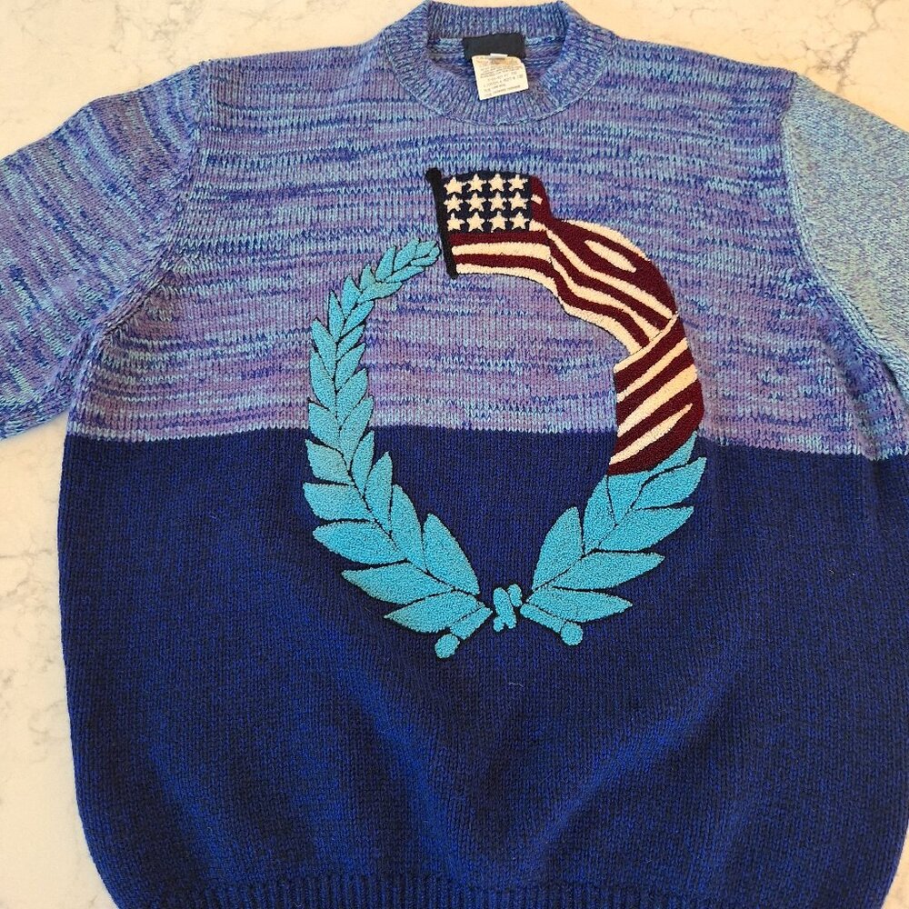 Vintage Gianni Versace Lambswool & Cashmere Sweater - 4th of July - Patriotic